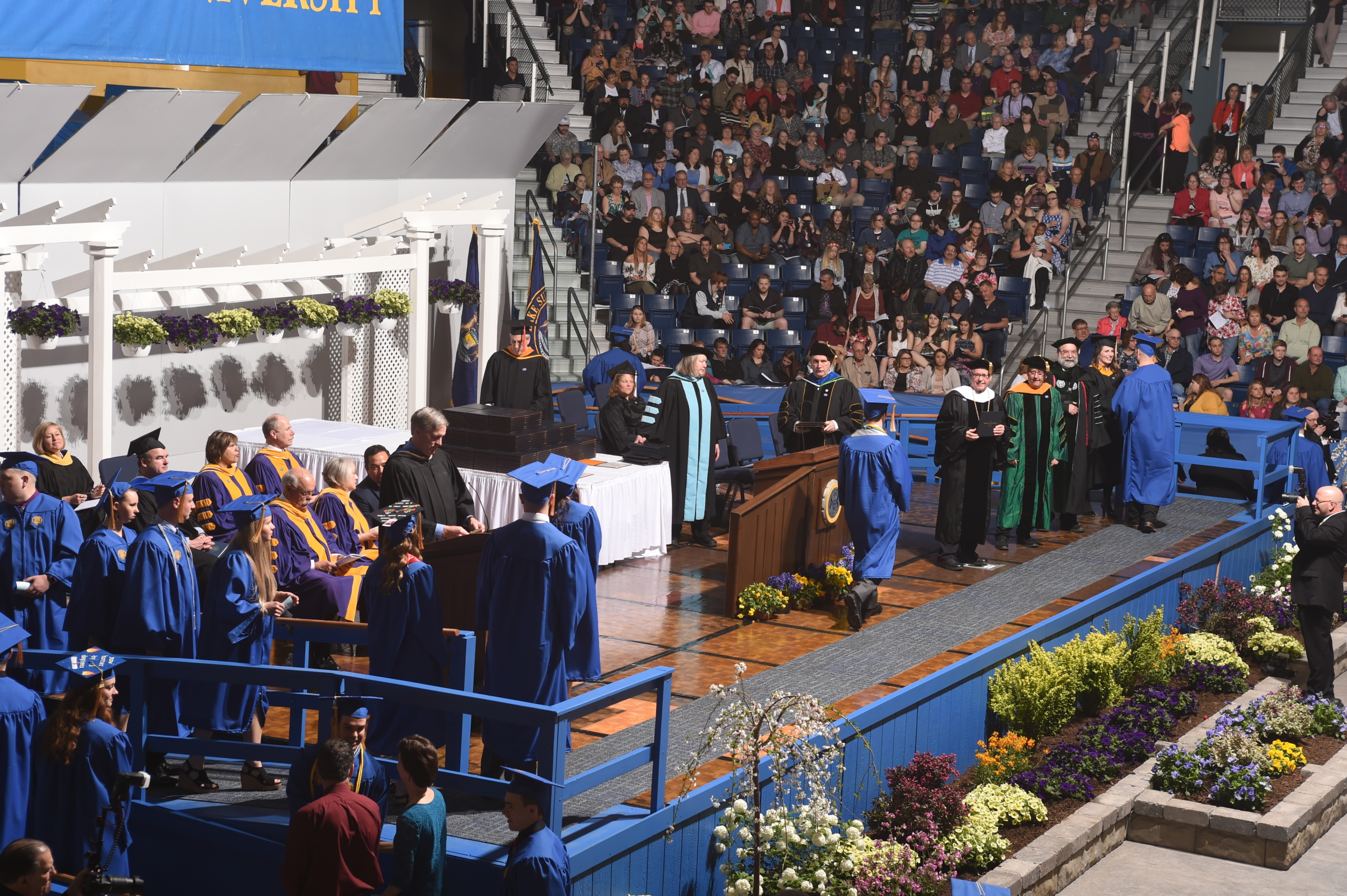 LSSU students receive diplomas during 2018 commencement at LSSU.