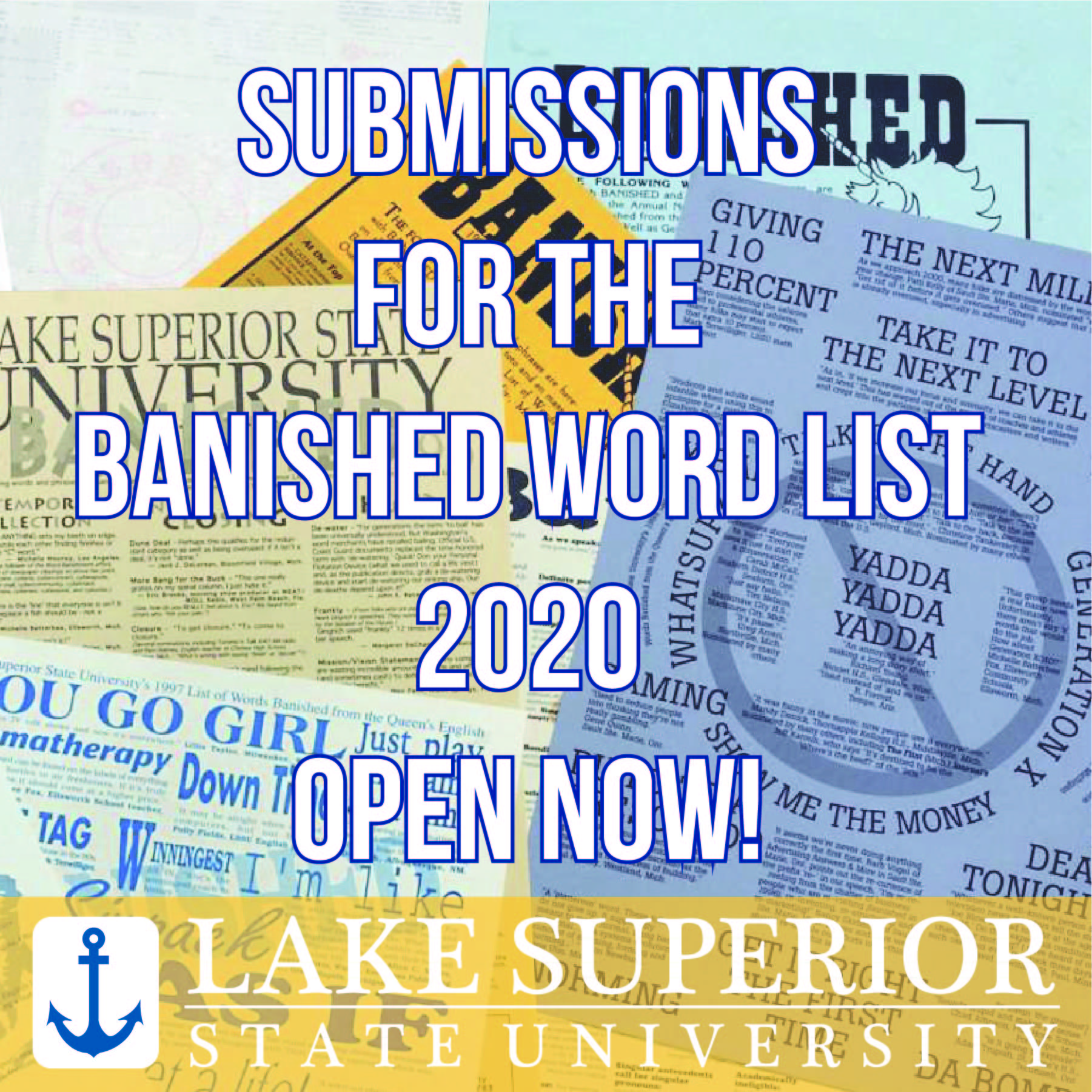 Banished Word list graphic, Submissions are now open